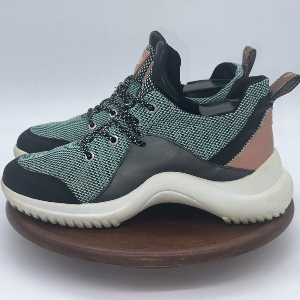 WOMEN SAM EDELMAN MEENA SNEAKER SHOES US SIZE 8 M GREEN BLACK WHITE